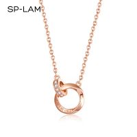 SP-LAM Mobius S999 Sterling Silver Necklace Chain Pendant Summer Cubic Zirconia Free Shipping Item For Woman Jewelry Fashion Chain Necklaces