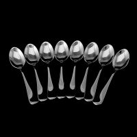 8 Pcs Demitasse Espresso Stainless Steel Spoon Tea Coffee Soup Rice New K1MF Cooking Utensils