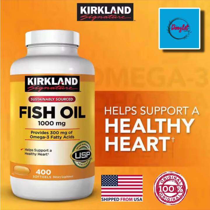 KIRKLAND Signature Fish Oil 1000 mg 400 Softgels Lazada PH