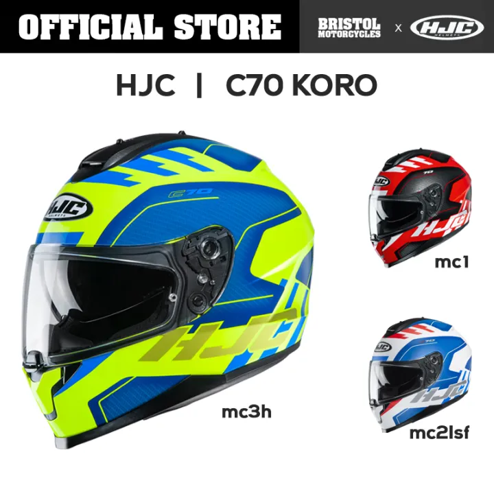 HJC HELMET/C70 KORO/FULL FACE HELMET/ DUAL VISOR/STREET HELMET Lazada PH