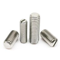 5/10X M1.2 M1.4 M1.6 M2 M2.5 M3 M4 M5 M6 M8 A2 304 Stainless Steel Slotted Head Slot Flat End Point Set Screw Headless Grub Bolt