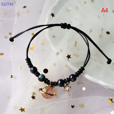 💖【Lowest price】SUTAI สร้อยข้อมือลูกปัดดาวเคราะห์จักรวาลสำหรับผู้หญิงสร้างสรรค์กำไลเพื่อนที่ดีที่สุดแบบเกาหลีของขวัญเครื่องประดับแฟชั่น