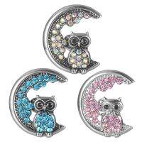 【hot】℡✵  New Animals Rhinestone Snaps Buttons Jewelry Metal 18mm Bangle VN-2073