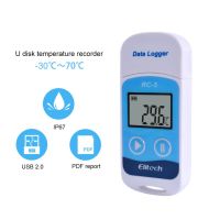 Elitech-Registrador De Datos De Temperatura Digital USB, Grabador De Temperatura ผ่านไม่ได้,Almacenamiento De Almacén De Platos En U, Laboratorio De Transporte Reado