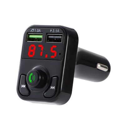 เครื่องส่งสัญญาณ FM 5.0รองรับบลูทูธตัวรับสัญญาณชุดเครื่องเสียงรถยนต์แฮนด์ฟรีไร้สายเครื่องเล่น MP3อุปกรณ์เสริมรถยนต์เครื่องชาร์จ USB ที่รวดเร็ว