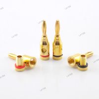 10pcs 4mm Banana Plug Gold-Plated Connector Copper Musical Audio Speaker Cable Wire Pin Connectors Accessories YB8TH