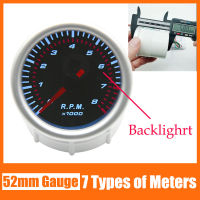 52มิลลิเมตรควันเลนส์ T Achometer RPM วัด Boost Meter บาร์ Psi อุณหภูมิน้ำน้ำมันอุณหภูมิน้ำมันกดวัดโวลต์มิเตอร์สำหรับรถ12โวลต์