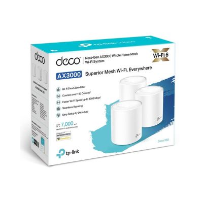 TP-Link AX3000 Whole Home Mesh Wi-Fi 6 System รุ่น Deco X60 (3-Pack) Warranty Limited Lifetime.