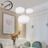 Pebble pendant lights Nordic design living room dining room personality glass pendant lamps shopping mall bedroom cafe lighting