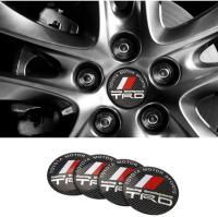 4Pcs 56.5Mm Aluminium Car Wheel Center Hub Caps Emblem Stickers Auto Decals Hub Decoration For Trd Logo For Toyota Vios Wish Innova Fortuner Altis Rush Sienta Chr Corolla Camry