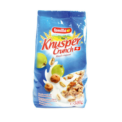 สินค้ามาใหม่! แฟมิเลีย นูสเปอร์ ครั้นช์ กราโนล่า 500 กรัม Familia Knusper Crunch 500 g ล็อตใหม่มาล่าสุด สินค้าสด มีเก็บเงินปลายทาง