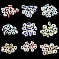 ][[ 20Pc 8Mm New Crystal Flat Edge Diamond Ring DIY Accessories Beads Fashion Creative Handmade Bracelet Accessories Supply