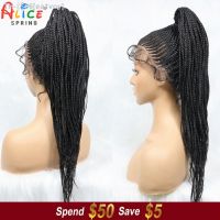 Braided Wigs Ponytail Synthetic Lace Front Wigs for Black Women Updo Style Super Lightweight Cornrow Braids Daily Wear Wigs [ Hot sell ] ea1voy