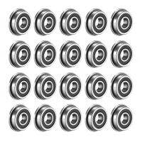 20Pcs F695-2RS Bearing 5X13X4mm Flanged Miniature Deep Groove Ball Bearings F695RS for VORON Mobius 2/3 3D Printer