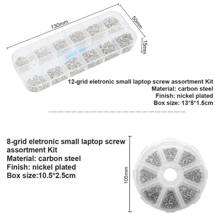 nindejin-ชุดสกรูคอมพิวเตอร์แบบไขว้แล็ปท็อปขนาดเล็กชุบนิกเกิล-m1-2-m1-4-m1-7-m2-m2-5ฟิลลิปส์ชุดสกรูอิเล็กทรอนิกส์ขนาดเล็ก