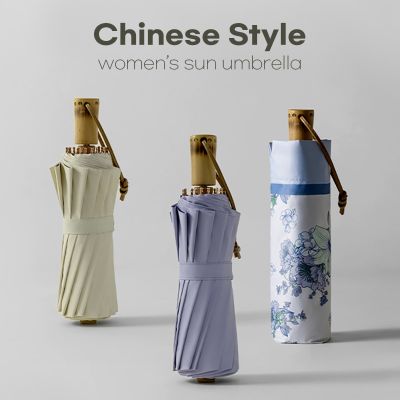 ร่มสำหรับผู้หญิง16ซี่โครงร่มกันลมพับได้ลมแรงป้องกันยูวีและกันน้ำร่มจีนสำหรับผู้หญิง