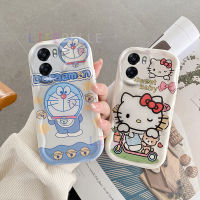 เคส LIFEBELLE สำหรับ OPPO A77 5G,รูปการ์ตูนกรอบรูปคลื่น3D น่ารักเคสโทรศัพท์คู่รักเคสโทรศัพท์นุ่มกันกระแทกฝาครอบด้านหลัง