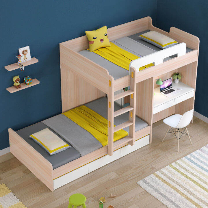 High and Low Children's Bed Interlaced ParentChild TwoLayer Bunk Bed