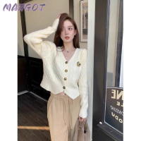 Margot Fashion เสื้อกันหนาว ผญ เสื้อแขนยาว เสื้อกันหนาว ล้ำสมัย น่ารัก คลาสสิค สบาย WXF2393G5C 39Z230927