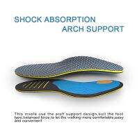 Men Orthotic Insoles Elastic Flatfeet Pads Mesh Breathable Orthopedic Soles Arch Support Shock Absorption Care Foot Inserts Shoes Accessories