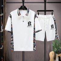 【July hot】 High-end summer new mens suit casual all-match polo lapel short-sleeved t-shirt tide T