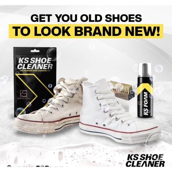 KS Shoe Cleaner KS Foam Premium Sneakers Dry Cleaning Kit Sneaker White