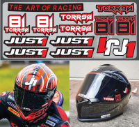 สติ๊กเกอร์ชิวหมวกกันน็อค J1  เกรดพรีเมี่ยม Sticker Helmet Sticker J1