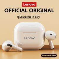 Lenovo LP40หูฟัง TWS บลูทูธ5.0อัปเกรดแล้วหูฟังไร้สายขนาดเล็กหูฟังเล่นเกมกีฬาพร้อมไมโครโฟนรองรับระบบสัมผัสกันน้ำสำหรับ IOS Android Universal