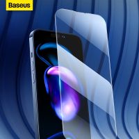 Baseus 2pcs All-glass Tempered Glass Film Screen Protector for iPhone 14 13 Pro Max Anti-blue/Anti-peeping Protective Glass Film