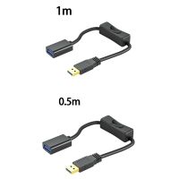 USB3.0 Extension Cable with Switch Straight Head for USB Fan LED Light Driving Recorder Data Power Supply Cable