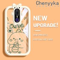 เคส Chenyyka สำหรับ OPPO F11 A9 A9X 2019เคสลายการ์ตูนน่ารักยูนิคอร์นสีสันสดใสน่ารักเลนส์กล้องถ่ายรูปแบบนิ่มสัตว์ประหลาดน้อยซิลิโคนเคสใสแบบเรียบง่ายกันกระแทกแบบใสเคสป้องกัน