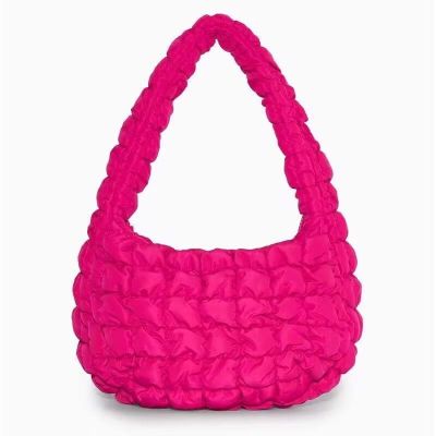 ♂﹉✢ COS bag womens small cloud bag quilted pleated shoulder bag 2023 summer new fashion portable underarm bag