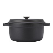 Cast Iron Pot Dual Loop Handle 24cm Uncoated Dutch Oven Flat Bottom For