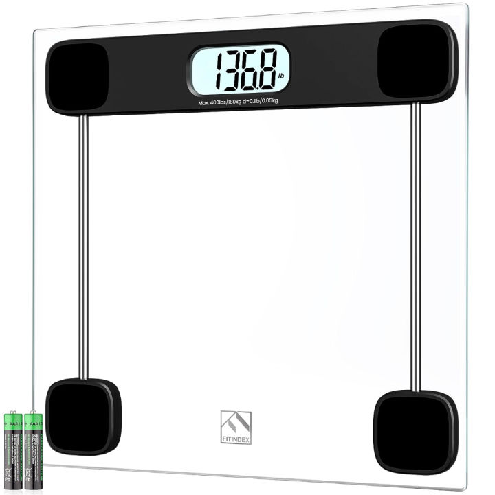 fitindex-bathroom-scale-for-body-weight-clear-digital-weighing-scale-with-large-lcd-display-high-precision-sensors-transparent-and-slim-tempered-glass-400-lbs