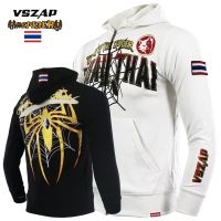 VSZAP Fighting MMA Sports Hoodie Thai Boxing Sweater Jacket Fitness Men Martial Arts Running Workout Gym Kick Coat