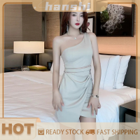 hanshi [2023 new HOT FASHION] lazlook เดรสไนท์คลับเซ็กซี่รัดรูปคอปาดของผู้หญิง