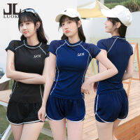 Luoke แยกสุภาพสตรี Wwimwear กีฬารุ่นครอบคลุมเนื้อบางเอวสูงชุดว่ายน้ำสองชิ้น