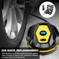 Air Compressor Portable Efficient Tire Pump with Digital Display Portable and Quick Car Air Pump with LED Light Tire Air Compressor with Auto Shut off for Bike Car Motorcycles intensely