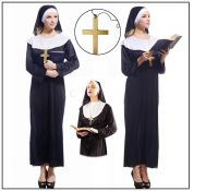 ชุดแฟนซีคอสตูมผู้ใหญ่แม่ชีนักบวชหญิง Pretty Nun dress Adult costume เหมาะกับความสูง 155-175 ซม. (เลือกขนาด) เหมาะกับใส่งานแฟนซีปาร์ตี้ กิจกรรมต่าง