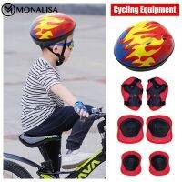 【NATA】 xCODx Kids Adjustable Round MTB Bike Helmet Sports Accessory with Knee Elbow Wrist Guard Helmet King2019