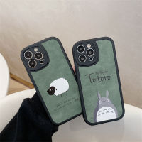 พรีเมี่ยม Pu เคสนิ่มสำหรับ IPhone 11 12 13 Pro Max มินิการ์ตูนน่ารักเลนส์ Totoro ป้องกันเคสโทรศัพท์น่ารักสำหรับ IPhone X Xs Max เคสโทรศัพท์แฟชั่นสำหรับเด็กผู้หญิงของขวัญ