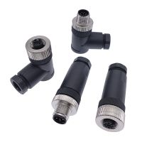 Sensor connector M12 waterproof male&amp;female straight&amp;angle screw threaded plug coupling 4 5 8 Pin A type Watering Systems Garden Hoses