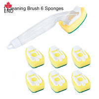 END # Dish Wand Refills Sponge Heads Brush Replacement Sponge Refill Sponge Pads For Kitchen Sink Cleaning Sponge Heads Brush Strong Stick ติดตั้งง่ายสะดวกทนทาน