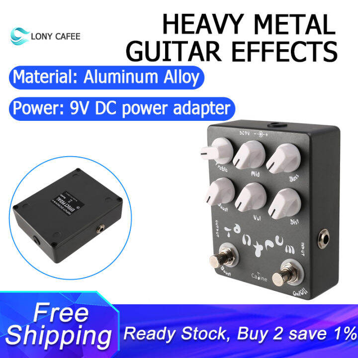 Caline Heavy Metal Effects Guitar Pedals Aluminum Alloy Housing with 6