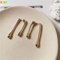 kshmir 2020 4.5x2cm Irregular. French long golden earrings. Metal earrings geometric droplets women earrings female party