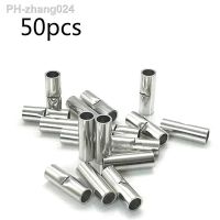 50Pcs 16-14 Non-Insulated Butt Connectors Gauge Uninsulated Electrical Wire Ferrule Cable Crimp Terminal