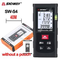 SNDWAY เครื่องวัดเมตรเลเซอร์40เมตรสายวัดแบบดิจิทัลรูเล็ตดิจิตอลที่ทนทานอุปกรณ์หาพิกัดรองรับระยะทาง/พื้นที่/ปริมาตร