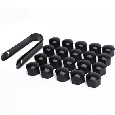 ABS Plastic Removal Tool 17mm Glossy Black Alloy Wheel Nut Bolt Cover is A Universal Kit Suitable for Any Car