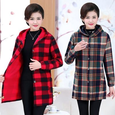 [COD] Overcoat womens fleece outerwear winter dust clothes protective adult mid-length work coat to keep warm