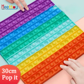 Meettoy Tiktok giá rẻ Rainbow pop it khổng lồ kích thước 30cm Square Đồ